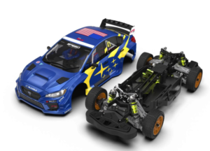 Rlaarlo Voiture de rallye  XTS-S10 1:10 4WD, version carbone, bleue RLA-FA-001552