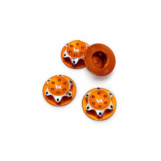 ECROU DE ROUES BORGNE EN ALUMINIUM 17mm orange