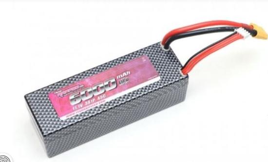 Team Raffee 11.1V 6000mAh 3S 45C accu Lipo TRCX/302563