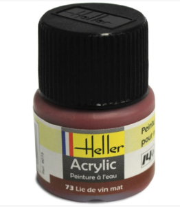 Heller Peinture Acrylique Lie de Vin Mat 12 ml 9073
