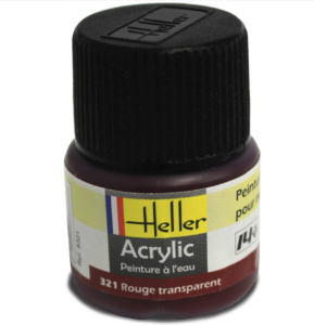 Heller Peinture Acrylique Rouge Transparent 12 ml 9321
