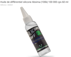 Absima Huile de différentiel silicone  100 000 cps 60 ml 3030029