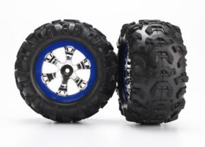 Traxxas TRX7274 Canyon AT roues complètes, Beadlock bleu pour Summit 1-16 (2 pcs.)
