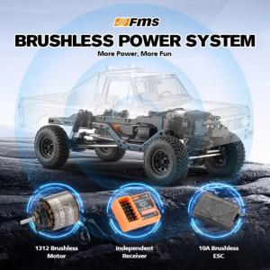 FMS FORD F-100 FCX18II RTR Brushless car Kit 1/18 - Black FMS118L01BL-BK (Précommande)