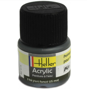 Heller Peinture Acrylique  Vert Fonce US Mat 12 ml 9116