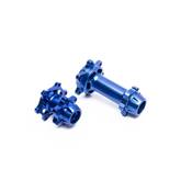 Aluminum Hub Set Machined, Blue: Promoto-MX
