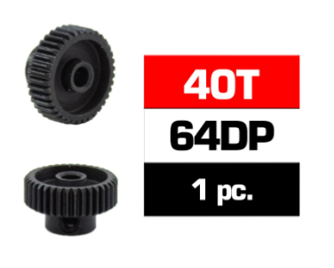 Ultimate Racing HSS STEEL 64DP PINION GEAR 40T W/3.17mm BORE - UR4316-40