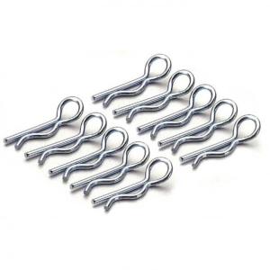 Clips Carrosserie Moyen / Argent (x10) ABSIMA