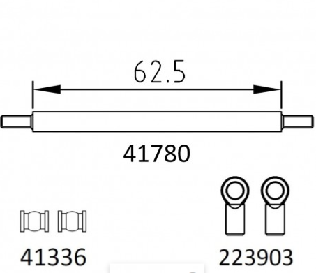 EMOX3 : rear stabilizer bar (straight)