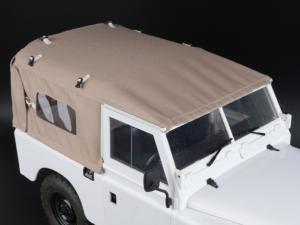 Capote souple intégrale KUDU™ avec fenêtres latérales (sable) pour Land Rover Series 88 BOOM RACING BRX02416ASD