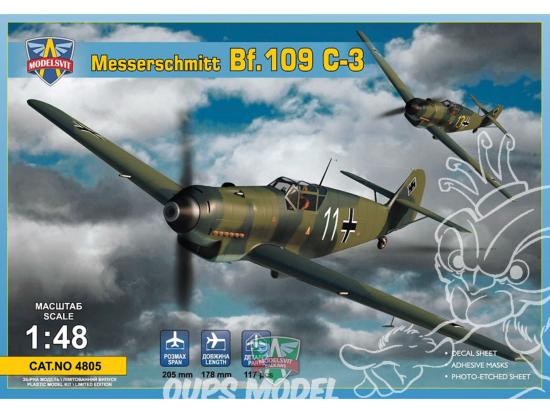 MESSERSCHMITT BF.109 C-3 1/48 MODELSVIT MAQUETTE AVION 4805