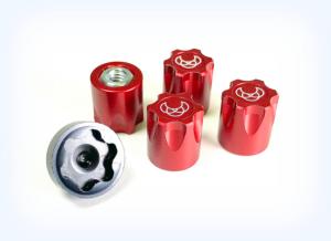 ABSIMA 1:10 Moyeu de roue M4 rouge (4) - 2560026