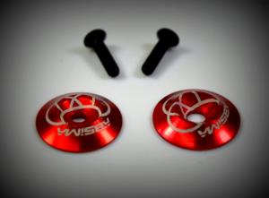 ABSIMA Rondelles en aluminium (2) pour l'aileron arrière, rouge - 2440042