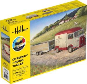 HELLER  Citroen HY + Goods Trailer 1/24 -  52331