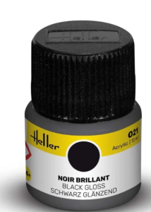 Heller Peinture acrylique  Noir Brillant - 12 ml 9021