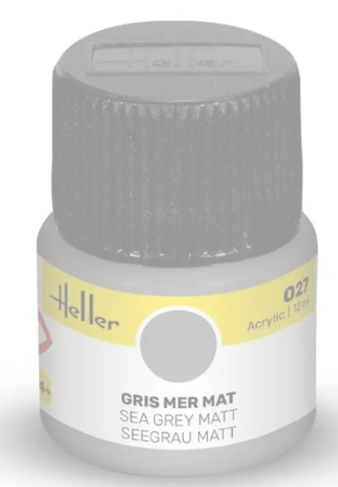 Heller Peinture Acrylique Gris Mer Mat  12ML 9027