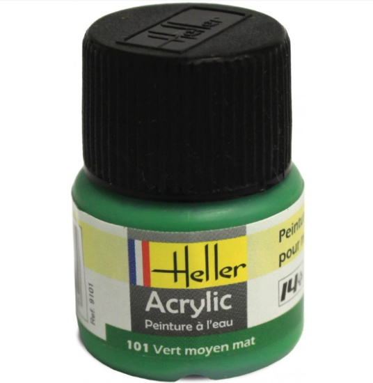 Heller Peinture Acrylique Vert Moyen Mat12 ml 9101