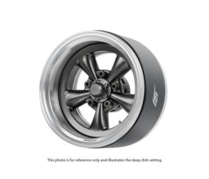 BOOM RACING Roues Spin Force Classic 1,9"Beadlock (2pcs) Platine/Noir  BRPB094PLBK