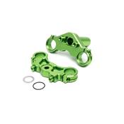 Aluminum Triple Clamp Set Green: Promoto MX