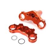 Aluminum Triple Clamp Set Orange: Promoto-MX