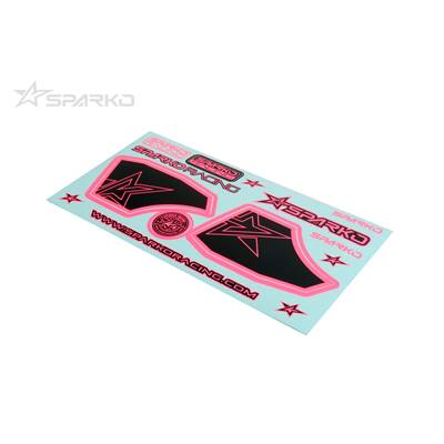 Autocollant d'aileron Sparko F8 Rose fluo