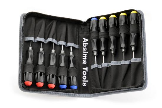 ABSIMA Set d'outils haute performance (10 pcs) avec pochette - 3000057