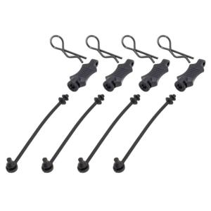 Maintiens de clips de carrosserie + Clips (x4) Hobbytech HT-502400