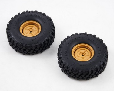 FMS FCX10 Land Rover  - ENSEMBLE DE ROUE 1 PAIRE (25 degrés) 3828