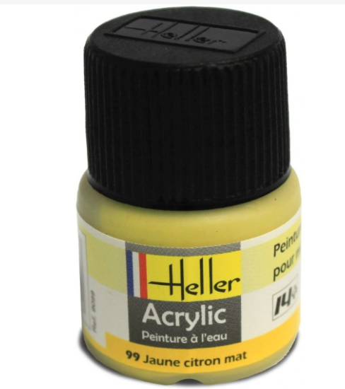 Heller Peinture Acrylique Jaune Citron Mat 12 ml 9099