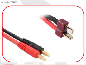 Câble de charge Banane 4MM pour T-Plug 30cm ABSIMA 3040073