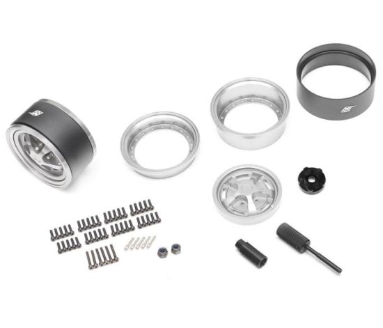 BOOM RACING Jantes ProBuild™ Classic 1,9"Beadlock (2pcs) Argent BRPB060FSFS