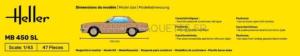 HELLER MB 450 SL 1/43 - Heller 80171