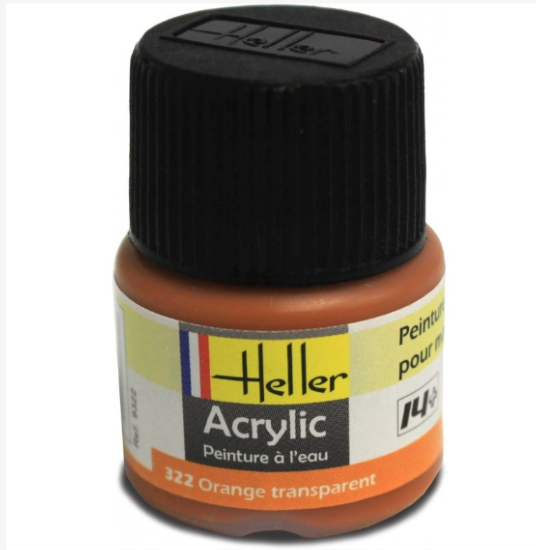 Heller Peinture Acrylique Orange Transparent 12 ml 9322
