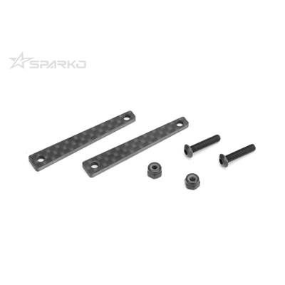 Plaque carbone renfort châssis arrière 2mm Sparko F8 (2)