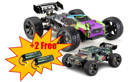 Absima 1:8 Truck "TORCH/GUARDIAN 2in1" green/neo 4S RTR + 2 lipo 2S 6000mah