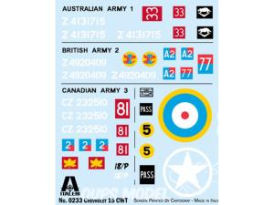 ITALERI MAQUETTE MILITAIRE 233 CHEVROLET 15 CWT 1/35 Chevrolet 15 CWT 1/35