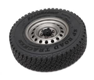 Jante arrière classique en acier réversible Beadlock XT504-6LUG, 1,9" étroite, 16 trous, 6 écrous, couleur gris anthracite (2). BOOM RACING BRW780943RGM