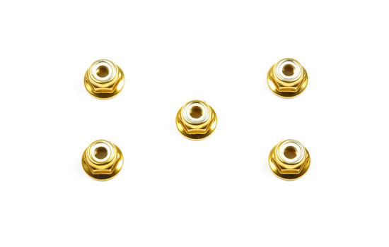 ECROUS OR 4mm NYLSTOP