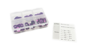 Set de 60 rondelles et écrous en Alu anodisé violet HT-525010P