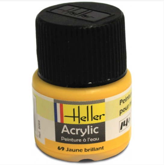 Heller Peinture Acrylique Jaune Brillant 12 ml 9069