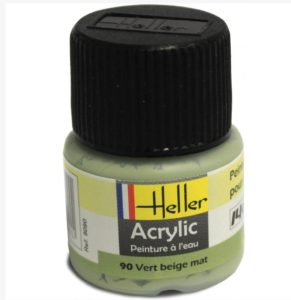 Heller Peinture Acrylique Vert Beige Mat12 ml 9090