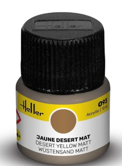 Heller Peinture Acrylique Jaune Désert Mat 12 ml 9093