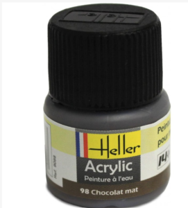 Heller Peinture Acrylique Chocolat Mat 12 ml 9098