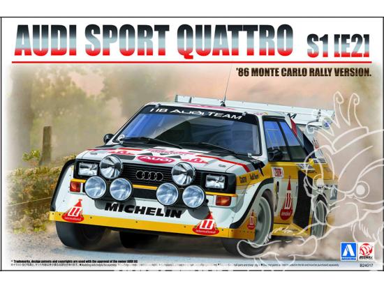 BEEMAX MAQUETTE VOITURE BX24035 AUDI SPORT QUATTRO S1 (E2) RALLYE DE MONTE CARLO 1986 1/24