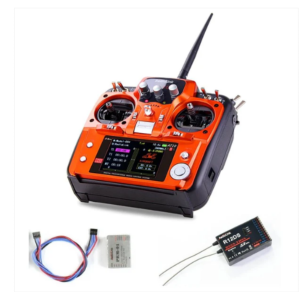 RadioLink AT10 II - Émetteur RC 2,4 Ghz 12CH avec récepteur R12DS Batterie de module de retour de tension PRM-01 pour quadrirotor RC