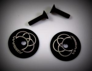 ABSIMA Rondelles en aluminium (2) pour l'aileron arrière, noire - 2440043