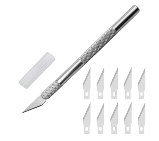 Promodelisme67 Couteau de modélisme + 10 lames PM-50818