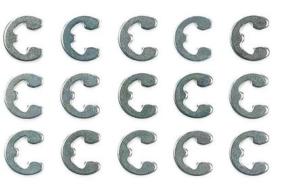 Tamiya  2mm E-Ring/Clip (15 Pcs.), 50588