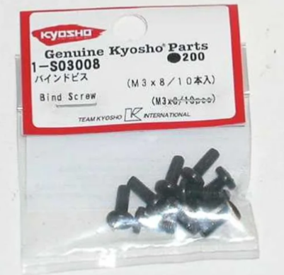 VIS METAL M3X8 (10) TETE BOMBEE KYOSHO 1S03008