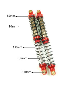 ABSIMA Amortisseurs Alu Slim-Line 100mm (2) 1/10 - 2330025